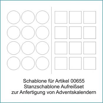 Schablone für Adventskalender